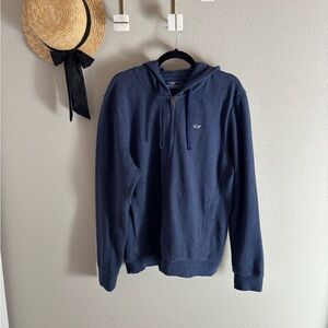 Men's Vineyard Vines Blue Full Zip Hoodie Large